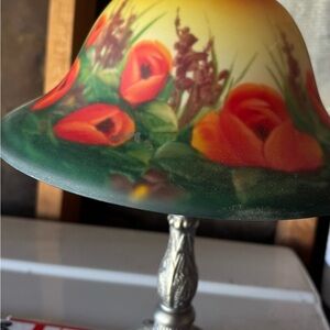 Vibrant Floral Glass Lamp Shade